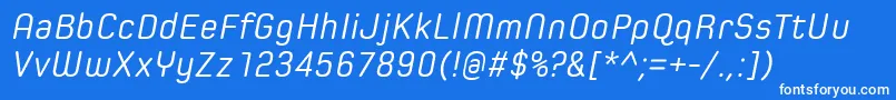 SpoonRegularItalic Font – White Fonts on Blue Background