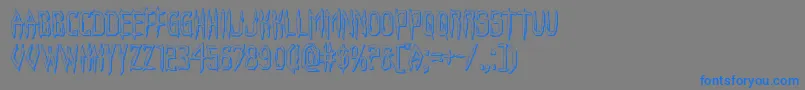 Horroroid3D Font – Blue Fonts on Gray Background