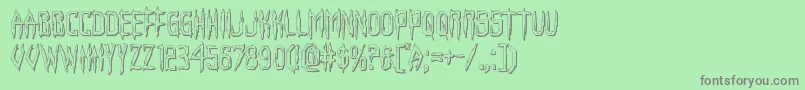 Horroroid3D Font – Gray Fonts on Green Background