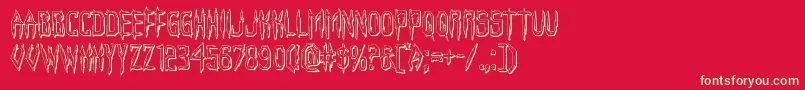 fuente Horroroid3D – Fuentes Verdes Sobre Fondo Rojo