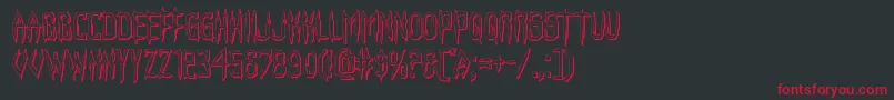 Horroroid3D Font – Red Fonts on Black Background