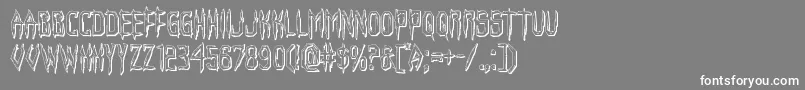 Horroroid3D Font – White Fonts on Gray Background