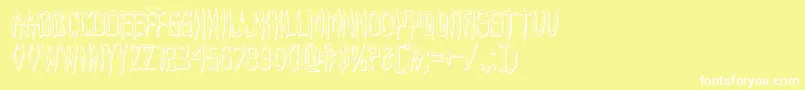 Horroroid3D Font – White Fonts on Yellow Background