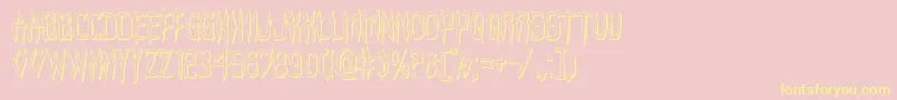Horroroid3D Font – Yellow Fonts on Pink Background