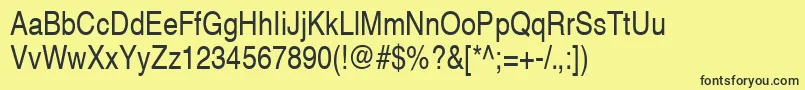 HelveticaNarrowCeRegular Font – Black Fonts on Yellow Background