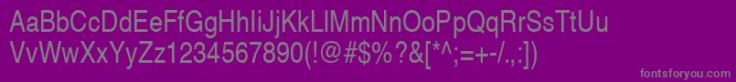 Police HelveticaNarrowCeRegular – polices grises sur fond violet