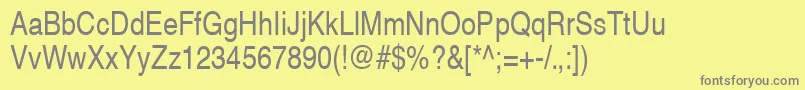 HelveticaNarrowCeRegular Font – Gray Fonts on Yellow Background