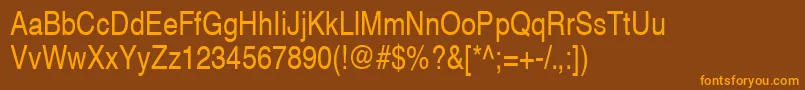 HelveticaNarrowCeRegular Font – Orange Fonts on Brown Background