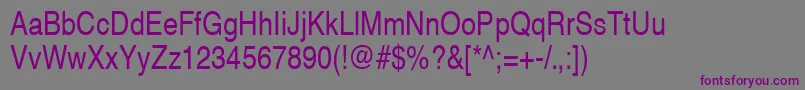 Шрифт HelveticaNarrowCeRegular – фиолетовые шрифты на сером фоне