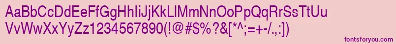 HelveticaNarrowCeRegular Font – Purple Fonts on Pink Background