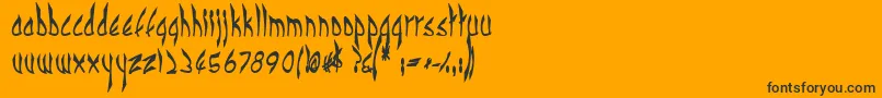 CbenormalB Font – Black Fonts on Orange Background