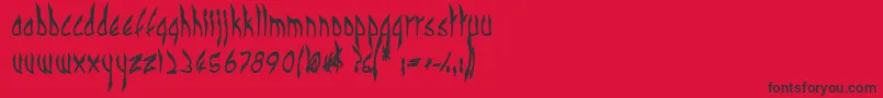 fuente CbenormalB – Fuentes Negras Sobre Fondo Rojo