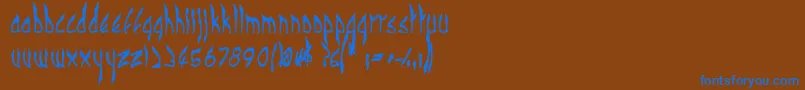 Шрифт CbenormalB – синие шрифты на коричневом фоне