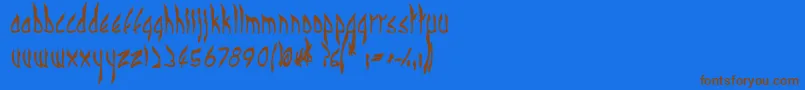 Police CbenormalB – polices brunes sur fond bleu