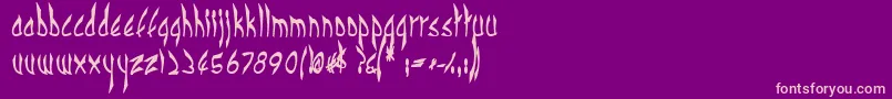 CbenormalB-Schriftart – Rosa Schriften auf violettem Hintergrund