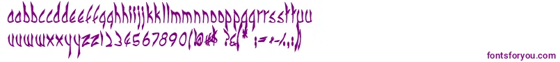 CbenormalB Font – Purple Fonts on White Background