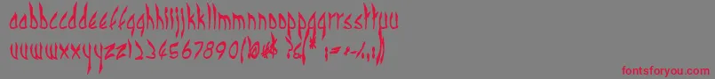 CbenormalB Font – Red Fonts on Gray Background