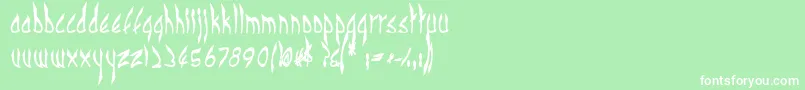 CbenormalB-Schriftart – Weiße Schriften auf grünem Hintergrund