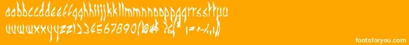 CbenormalB Font – White Fonts on Orange Background