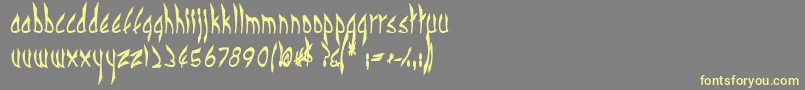 CbenormalB Font – Yellow Fonts on Gray Background