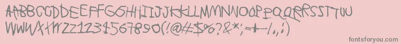 LyhytLauantai Font – Gray Fonts on Pink Background