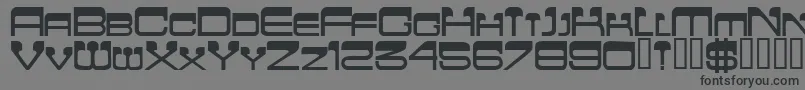 フォントFlattopscapssskBold – 黒い文字の灰色の背景