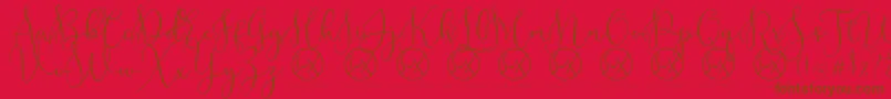 RottarityDemo Font – Brown Fonts on Red Background