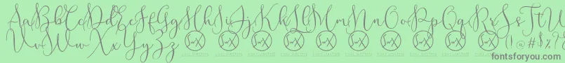 RottarityDemo Font – Gray Fonts on Green Background