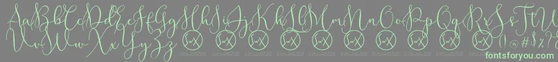 RottarityDemo Font – Green Fonts on Gray Background