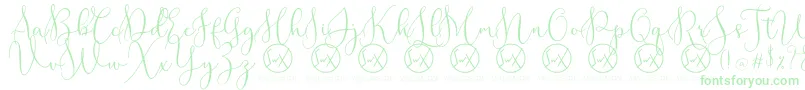 RottarityDemo Font – Green Fonts on White Background