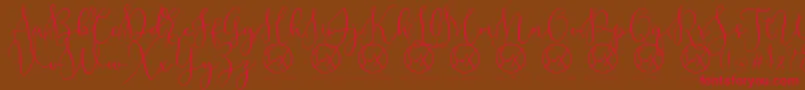 RottarityDemo Font – Red Fonts on Brown Background