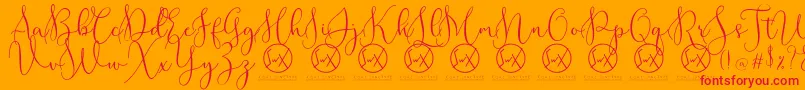 RottarityDemo Font – Red Fonts on Orange Background