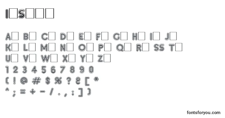 A fonte Insete – alfabeto, números, caracteres especiais