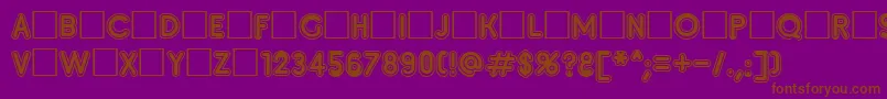 Insete Font – Brown Fonts on Purple Background