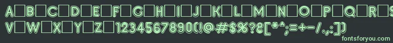 Insete Font – Green Fonts on Black Background