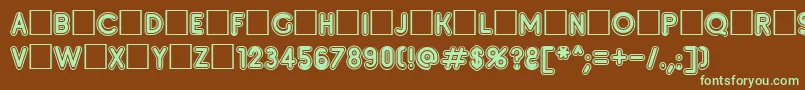 Insete Font – Green Fonts on Brown Background