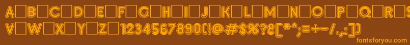 Insete Font – Orange Fonts on Brown Background