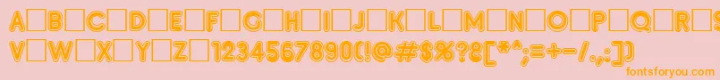 Insete Font – Orange Fonts on Pink Background