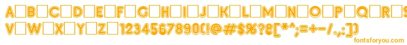 Insete-Schriftart – Orangefarbene Schriften auf weißem Hintergrund