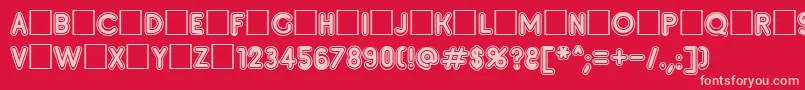 Insete Font – Pink Fonts on Red Background