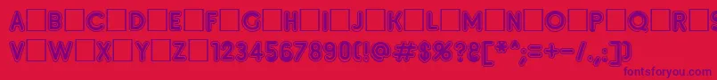 Insete Font – Purple Fonts on Red Background