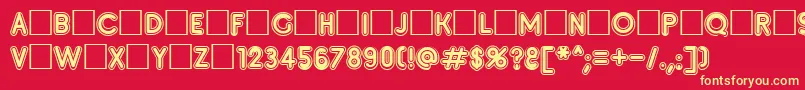 Insete Font – Yellow Fonts on Red Background