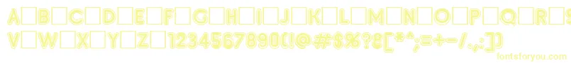 Insete Font – Yellow Fonts on White Background