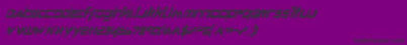 Fonte XephyrCondensedItalic – fontes pretas em um fundo violeta
