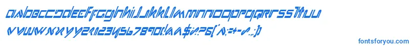 フォントXephyrCondensedItalic – 白い背景に青い文字