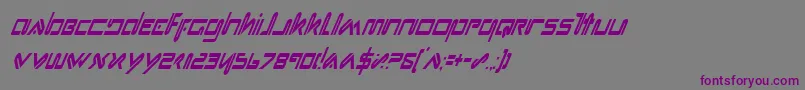 XephyrCondensedItalic-Schriftart – Violette Schriften auf grauem Hintergrund