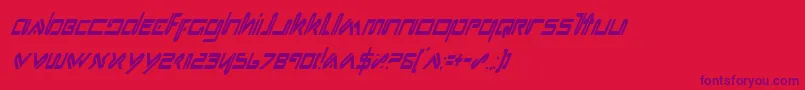 XephyrCondensedItalic Font – Purple Fonts on Red Background
