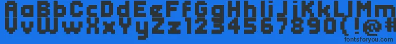 Шрифт Header0866 – чёрные шрифты на синем фоне