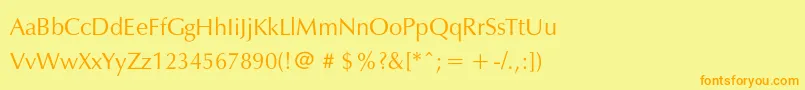 Exylec Font – Orange Fonts on Yellow Background