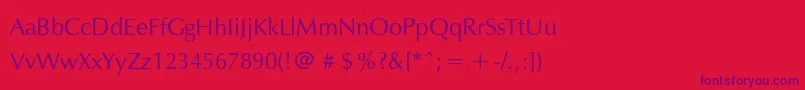 Exylec Font – Purple Fonts on Red Background